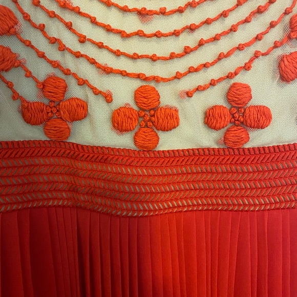 Anthropologie Rina Dhaka Red Maxi Dress Size 4 - Picture 6 of 9